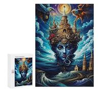 Teenagers Jigsaw Puzzles 300 PCS Fantasy Castle Head Artwork Puzzles for Adults Hands-on Game Hand Speed Race Educational Challenge 300 PCS