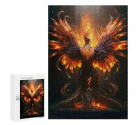 Teenagers Jigsaw Puzzles 300 PCS Fire Phoenix Adult Jigsaw Relaxing Games Difficult Challenge Educational Challenge 300 PCS