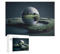 Teenagers Jigsaw Puzzles 300 PCS Golf Ball World Adult Jigsaw Puzzle Relaxing Games Wall Decoration Great Gift for Gaming 300 PCS
