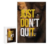 Teenagers Jigsaw Puzzles 300 PCS Just Dont Quit Motivation Jigsaw for Adults Relaxing Games Hand Speed Race Challenging To Complete 300 PCS