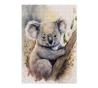 Teenagers Jigsaw Puzzles 300 PCS Koala in Tree Watercolor Puzzle for Adults DIY Toys Difficult Challenge Gifts for Friends And Family 300 PCS