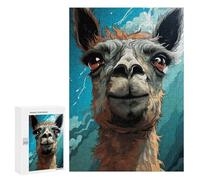 Teenagers Jigsaw Puzzles 300 PCS Llama Pop Extravaganza Jigsaw for Adults Relaxing Games Hand Speed Race Challenging To Complete 300 PCS