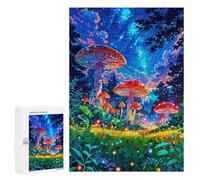 Teenagers Jigsaw Puzzles 300 PCS Mushrooms Blue Sky Adult Jigsaw Relaxing Games Difficult Challenge Educational Challenge 300 PCS