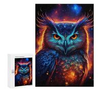 Teenagers Jigsaw Puzzles 300 PCS Nebula Owl V4 Puzzles for Adults Family Game Perfect Decoration Challenging To Complete 300 PCS