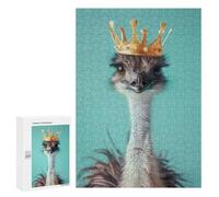 Teenagers Jigsaw Puzzles 300 PCS Ostrich King Jigsaw for Adults Relaxing Games Hand Speed Race Challenging To Complete 300 PCS
