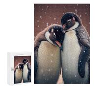 Teenagers Jigsaw Puzzles 300 PCS Penguin Cuddle Animal Adult Jigsaw Relaxing Games Difficult Challenge Educational Challenge 300 PCS