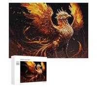 Teenagers Jigsaw Puzzles 300 PCS Phoenix Rise Fiery Legend Puzzles for Adults Hands-on Game Hand Speed Race Educational Challenge 300 PCS