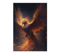Teenagers Jigsaw Puzzles 300 PCS Phoenix Rising Mythical Firebird Artwork Adult Puzzles Anti-Stress Toys Precision Cutting Educational Challenge 300 PCS