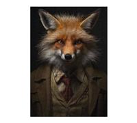 Teenagers Jigsaw Puzzles 300 PCS Professor Einstein Fox Puzzle for Adults DIY Toys Difficult Challenge Gifts for Friends And Family 300 PCS