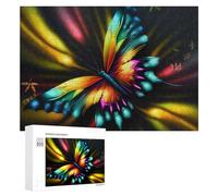 Teenagers Jigsaw Puzzles 300 PCS Rainbow Butterfly Artwork Puzzles for Adults Hands-on Game Hand Speed Race Educational Challenge 300 PCS