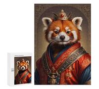 Teenagers Jigsaw Puzzles 300 PCS Red Panda King Jigsaw for Adults Relaxing Games Hand Speed Race Challenging To Complete 300 PCS