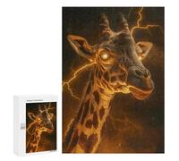 Teenagers Jigsaw Puzzles 300 PCS Scary Fantasy Giraffe Jigsaw for Adults Relaxing Games Hand Speed Race Challenging To Complete 300 PCS
