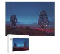 Teenagers Jigsaw Puzzles 300 PCS Space Exploration Astronaut And Rocket on Mars Puzzles for Adults Hands-on Game Hand Speed Race Educational Challenge 300 PCS