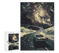 Teenagers Jigsaw Puzzles 300 PCS Space Highway Jigsaw for Adults Relaxing Games Hand Speed Race Challenging To Complete 300 PCS