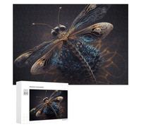 Teenagers Jigsaw Puzzles 300 PCS Steampunk Dragonfly Artwork Puzzles for Adults Hands-on Game Hand Speed Race Educational Challenge 300 PCS