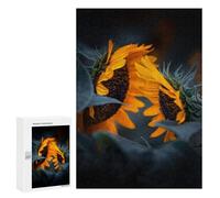 Teenagers Jigsaw Puzzles 300 PCS Sunflower Kiss Adult Jigsaw Relaxing Games Difficult Challenge Educational Challenge 300 PCS