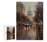 Teenagers Jigsaw Puzzles 300 PCS Washington DC Charm USA Adult Jigsaw Relaxing Games Difficult Challenge Educational Challenge 300 PCS