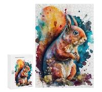 Teenagers Jigsaw Puzzles 300 PCS Whimsical Squirrel Adult Jigsaw Relaxing Games Difficult Challenge Educational Challenge 300 PCS