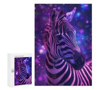 Teenagers Jigsaw Puzzles 300 PCS Zebra Animal Space Jigsaw for Adults Relaxing Games Hand Speed Race Challenging To Complete 300 PCS