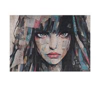 Teenagers Jigsaw Puzzles 38x26cm/1000pcs Abstract Collage Portrait Artwork -1 Puzzles for Adults Hands-on Game Hand Speed Race Educational Challenge 38x26cm/1000pcs