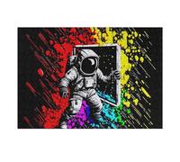 Teenagers Jigsaw Puzzles 38x26cm/1000pcs Astronaut Breaking Through Screen Puzzles for Adults Hands-on Game Hand Speed Race Educational Challenge 38x26cm/1000pcs