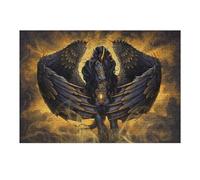Teenagers Jigsaw Puzzles 38x26cm/1000pcs Black Winged Horse Mythical Artwork Puzzles for Adults Hands-on Game Hand Speed Race Educational Challenge 38x26cm/1000pcs