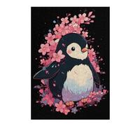 Teenagers Jigsaw Puzzles 38x26cm/1000pcs Cherry Flower Penguin Jigsaw for Adults Brain Teaser Game But Fun And Humorous Birthday Present, Gifts, 38x26cm/1000pcs