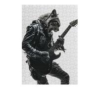 Teenagers Jigsaw Puzzles 38x26cm/1000pcs Cougar Guitar Jigsaw for Adults Brain Teaser Game But Fun And Humorous Birthday Present, Gifts, 38x26cm/1000pcs