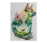 Teenagers Jigsaw Puzzles 38x26cm/1000pcs Nature Shaped Dog Art Jigsaw for Adults Brain Teaser Game But Fun And Humorous Birthday Present, Gifts, 38x26cm/1000pcs