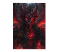 Teenagers Jigsaw Puzzles 38x26cm/1000pcs Red Fiery Evil Dragon Jigsaw for Adults Brain Teaser Game But Fun And Humorous Birthday Present, Gifts, 38x26cm/1000pcs
