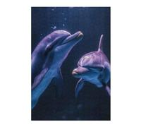 Teenagers Jigsaw Puzzles 38x26cm/1000pcs Two Dolphins Underwater Jigsaw for Adults Brain Teaser Game But Fun And Humorous Birthday Present, Gifts, 38x26cm/1000pcs