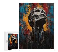 Teenagers Jigsaw Puzzles 500 PCS Agony And Awakening Contemporary Expressionist Artwork Puzzles for Adults Family Game Perfect Decoration Challenging To Complete 500 PCS