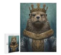 Teenagers Jigsaw Puzzles 500 PCS Anthropomorphic Sea Otter Adult Jigsaw Relaxing Games Difficult Challenge Educational Challenge 500 PCS