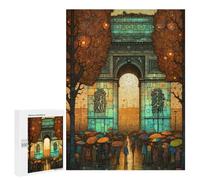 Teenagers Jigsaw Puzzles 500 PCS Arc De Triomphe Abstract 1 Jigsaw for Adults Relaxing Games Hand Speed Race Challenging To Complete 500 PCS