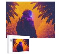 Teenagers Jigsaw Puzzles 500 PCS Astronaut in Alien Forest Puzzles for Adults Hands-on Game Hand Speed Race Educational Challenge 500 PCS