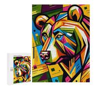 Teenagers Jigsaw Puzzles 500 PCS Bear Wpap Colorful Puzzles for Adults Family Game Perfect Decoration Challenging To Complete 500 PCS