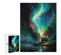 Teenagers Jigsaw Puzzles 500 PCS Cabin by The Lake Adult Jigsaw Relaxing Games Difficult Challenge Educational Challenge 500 PCS