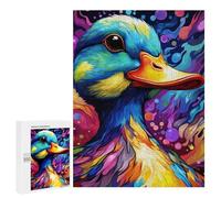 Teenagers Jigsaw Puzzles 500 PCS Colorful Duck Artwork-2 Puzzles for Adults Hands-on Game Hand Speed Race Educational Challenge 500 PCS