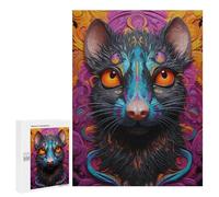 Teenagers Jigsaw Puzzles 500 PCS Colorful Mouse Portrait Puzzles for Adults Hands-on Game Hand Speed Race Educational Challenge 500 PCS