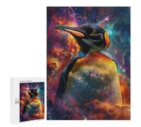 Teenagers Jigsaw Puzzles 500 PCS Cosmic Penguin Magic Adult Jigsaw Relaxing Games Difficult Challenge Educational Challenge 500 PCS