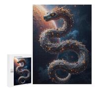 Teenagers Jigsaw Puzzles 500 PCS Cosmic Serpent Jigsaw for Adults Relaxing Games Hand Speed Race Challenging To Complete 500 PCS