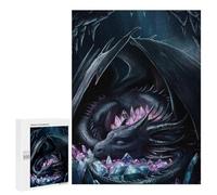 Teenagers Jigsaw Puzzles 500 PCS Dragon's Crystal Lair Puzzles for Adults Hands-on Game Hand Speed Race Educational Challenge 500 PCS