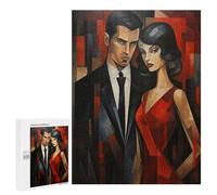 Teenagers Jigsaw Puzzles 500 PCS Elegant Couple Cubism Art Puzzles for Adults Family Game Perfect Decoration Challenging To Complete 500 PCS