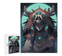 Teenagers Jigsaw Puzzles 500 PCS Epic Mysterious Shaman Jigsaw for Adults Relaxing Games Hand Speed Race Challenging To Complete 500 PCS