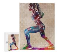 Teenagers Jigsaw Puzzles 500 PCS Female Athlete Watercolor Adult Jigsaw Relaxing Games Difficult Challenge Educational Challenge 500 PCS
