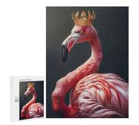 Teenagers Jigsaw Puzzles 500 PCS Flamingo King Adult Jigsaw Relaxing Games Difficult Challenge Educational Challenge 500 PCS