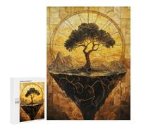 Teenagers Jigsaw Puzzles 500 PCS Floating Tree And Mountain Adult Jigsaw Relaxing Games Difficult Challenge Educational Challenge 500 PCS