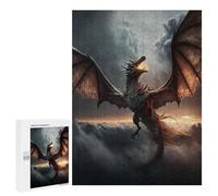 Teenagers Jigsaw Puzzles 500 PCS Flying Dragon Adult Jigsaw Relaxing Games Difficult Challenge Educational Challenge 500 PCS