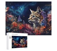 Teenagers Jigsaw Puzzles 500 PCS Galactic Garden Whiskers Puzzles for Adults Hands-on Game Hand Speed Race Educational Challenge 500 PCS