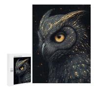 Teenagers Jigsaw Puzzles 500 PCS Golden Owl Portrait Adult Jigsaw Relaxing Games Difficult Challenge Educational Challenge 500 PCS